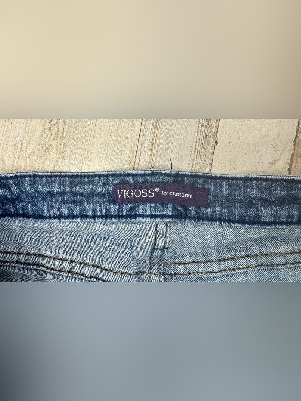 VIGOSS Straight Leg Jeans Women’s 13/14 (34x30) Blue Wash Stretch Denim - Picture 5 of 11